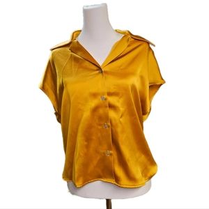 NWT Mustard Silky Style Top